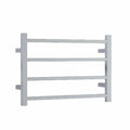 Thermorail 240V Straight 600 Square Ladder Heated Towel Rail - SS40M Polished Stainless Steel