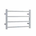 Thermorail 240V Straight 600 Square Ladder Heated Towel Rail - SS40M Polished Stainless Steel