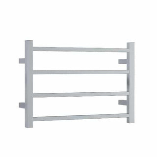 Thermorail 240V Straight 600 Square Ladder Heated Towel Rail - SS40M Polished Stainless Steel