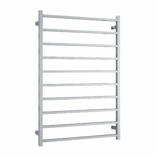 Thermorail 240V Straight 800 Square Ladder Heated Towel Rail - SS88M Polished Stainless Steel
