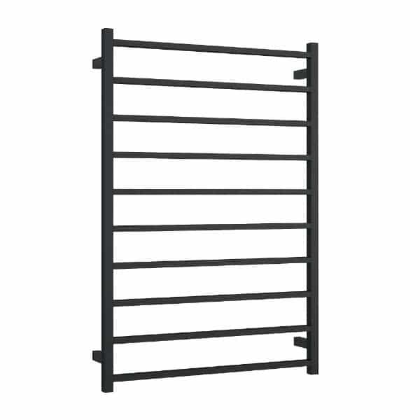 Thermorail 240V Square 800 Ladder Heated Towel Rail - SS88MB Matte Black