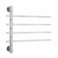 Thermorail 240V Straight 600 Square Swivel Heated Towel Rail - SV35 Polished Stainless Steel