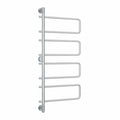 Thermorail 240V Straight 570 Round Swivel Heated Towel Rail - SV68 Polished Stainless Steel