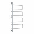 Thermorail 240V Straight 570 Round Swivel Heated Towel Rail - SV68 Polished Stainless Steel