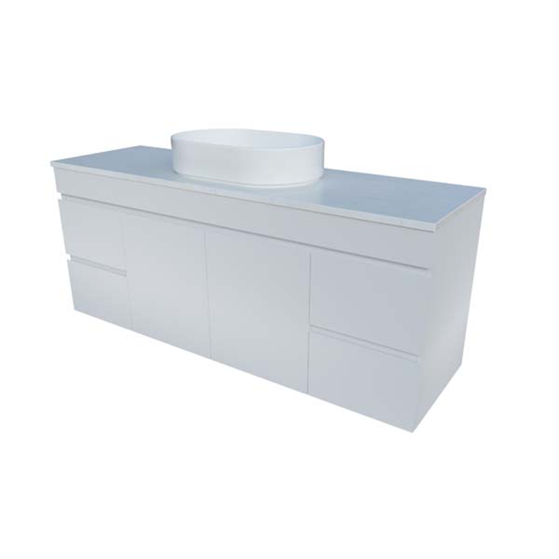 Timberline Bargo Wall Hung Vanity with Caesarstone Top & Basin 1200mm