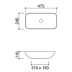 Timberline Bloom Above Counter Basin - Gloss White - BLOBS475WGS