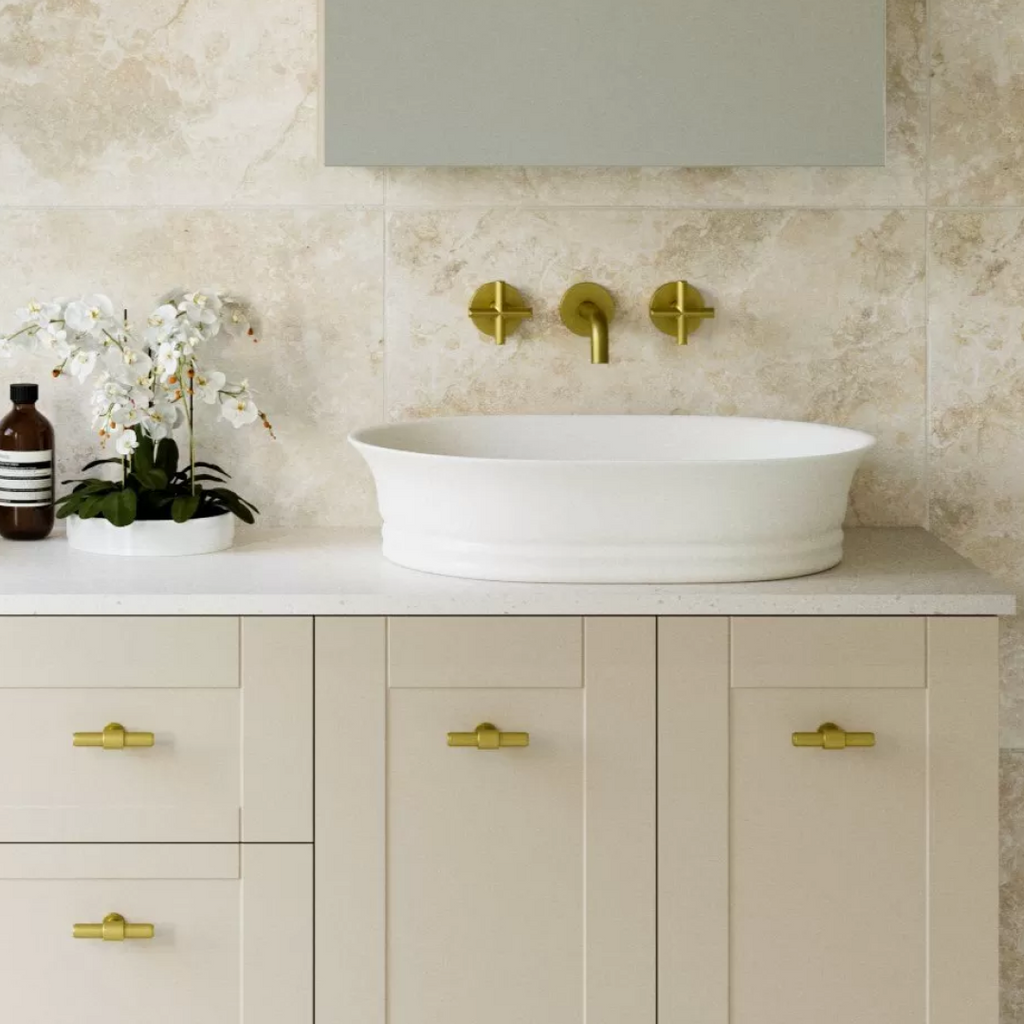 Timberline Bonnie Above Counter Basin - Gloss White - BONBS560WGS