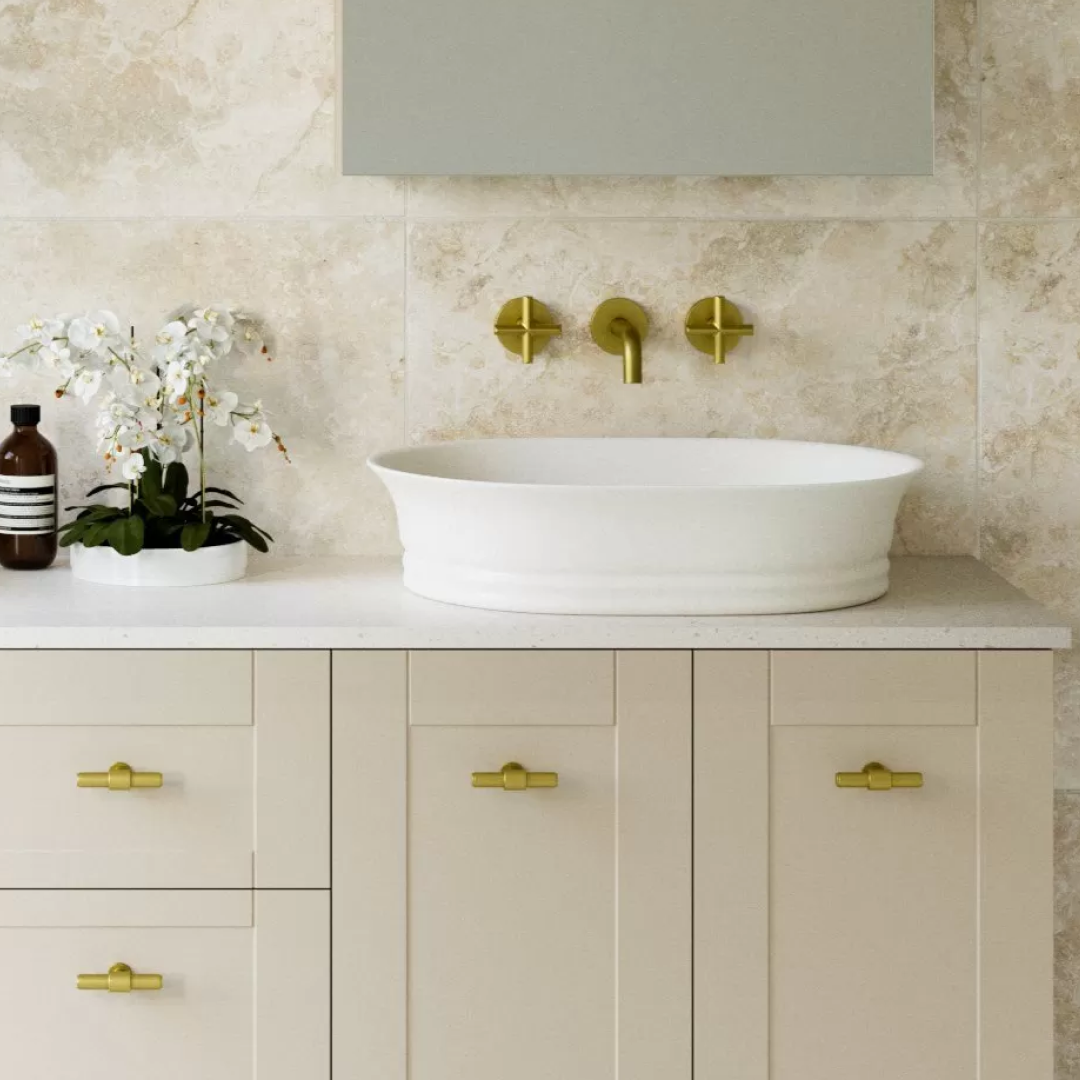 Timberline Bonnie Above Counter Basin - Gloss White - BONBS560WGS