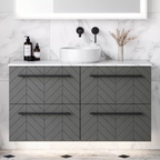Timberline x Shaynna Blaze Caprio 1200mm Wall Hung Vanity - Stratiss SilkSurface - SHC-V-1200-C-SSA-W