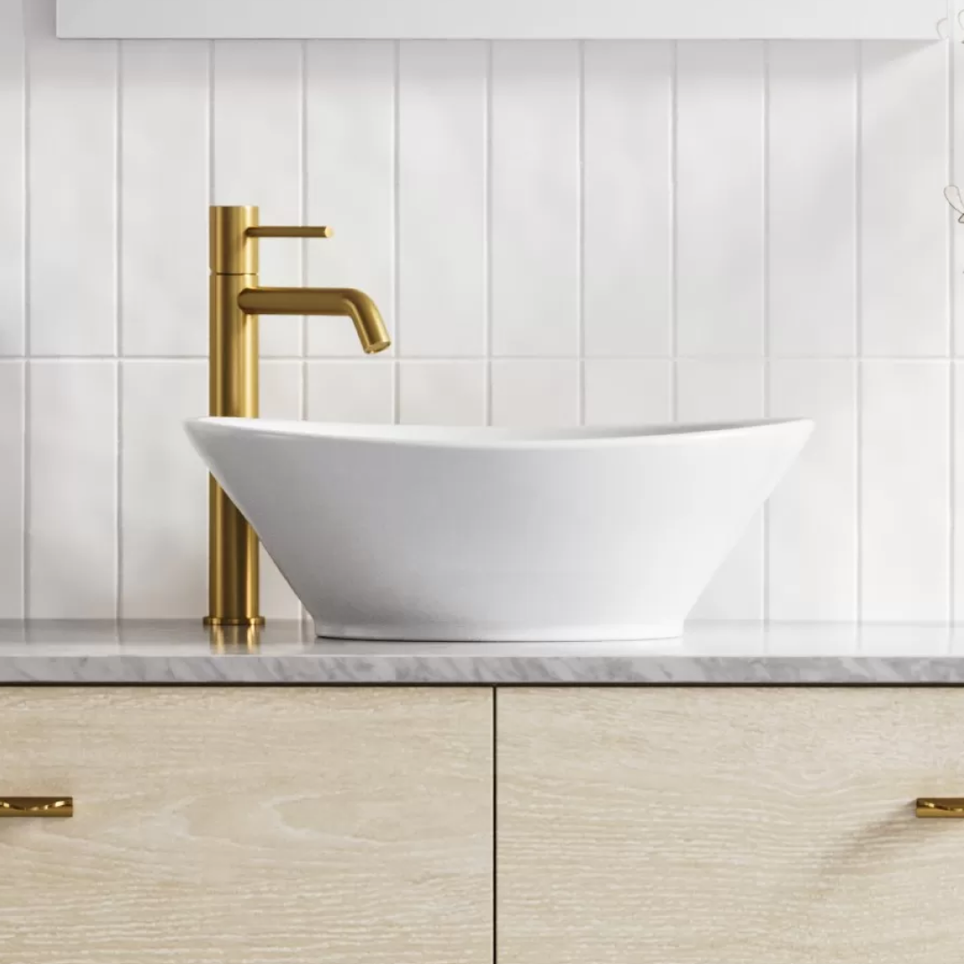 Timberline Elite Above Counter Basin - Gloss White - ELIBS415WGS