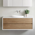 Timberline x Shaynna Blaze Embrace 1200mm Wall Hung Vanity - Arctic White SilkSurface - EMB-V-1200-C-SSA-W
