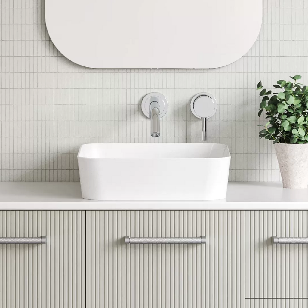 Timberline Florent Above Counter Basin - Gloss White - FLOBS400WGS