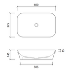 Timberline George Inset Basin - Gloss White - GEOBS600WGS
