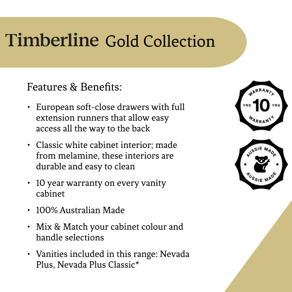 Timberline Nevada Plus 1200mm Wall Hung Vanity - Alpha Ceramic Top