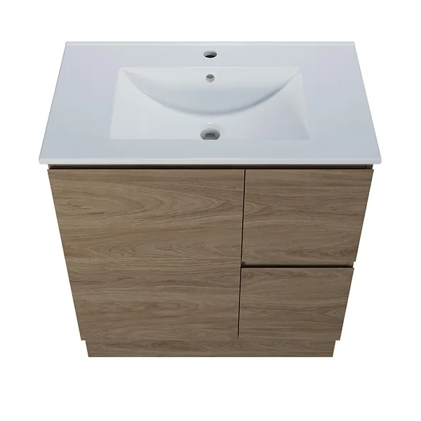 Timberline Harmony Bassini Floorstanding Prime Oak Vanity 750mm - Alpha Top - HAR-V-750-C-APH-F