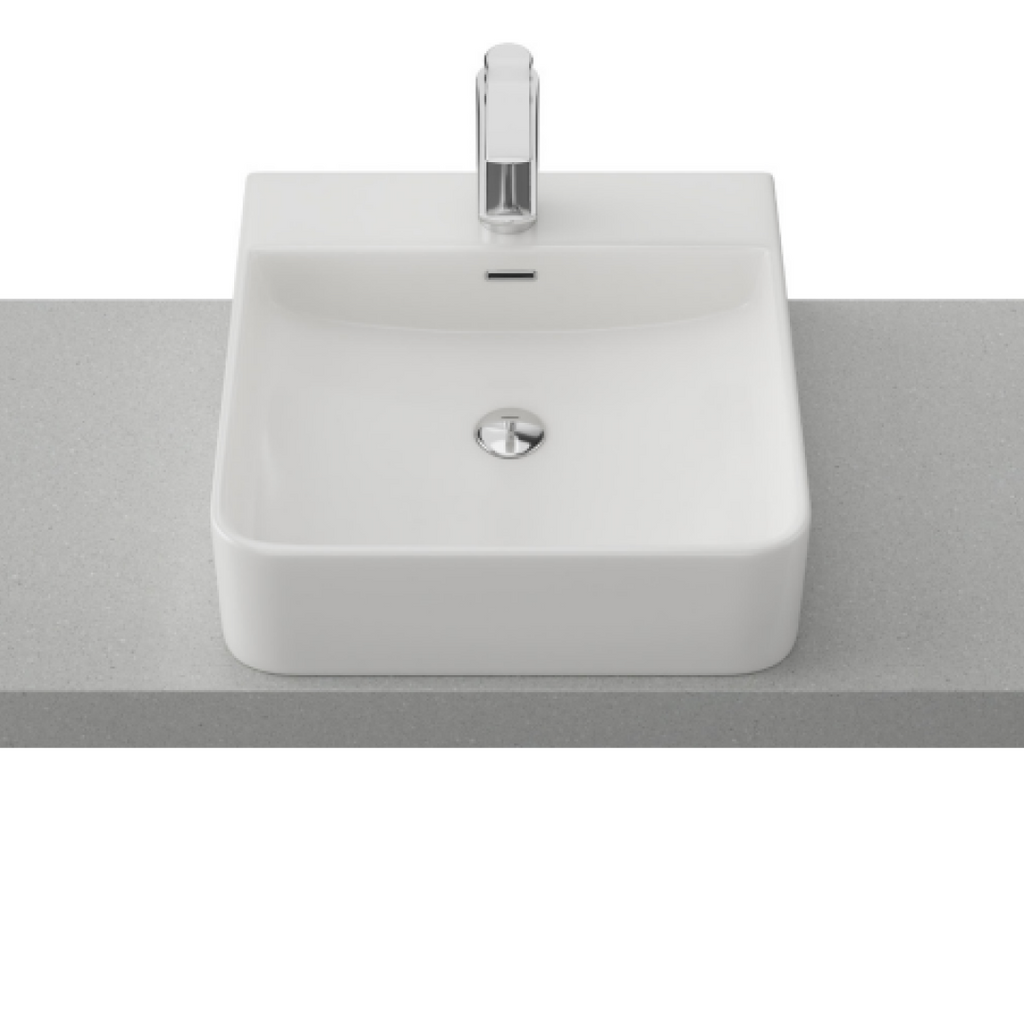 Timberline Iconic 420mm Above Counter Basin - Gloss White - ICNBS420WGS