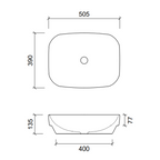 Timberline Lorenzo Inset Basin - Gloss White - LORBS500WGS