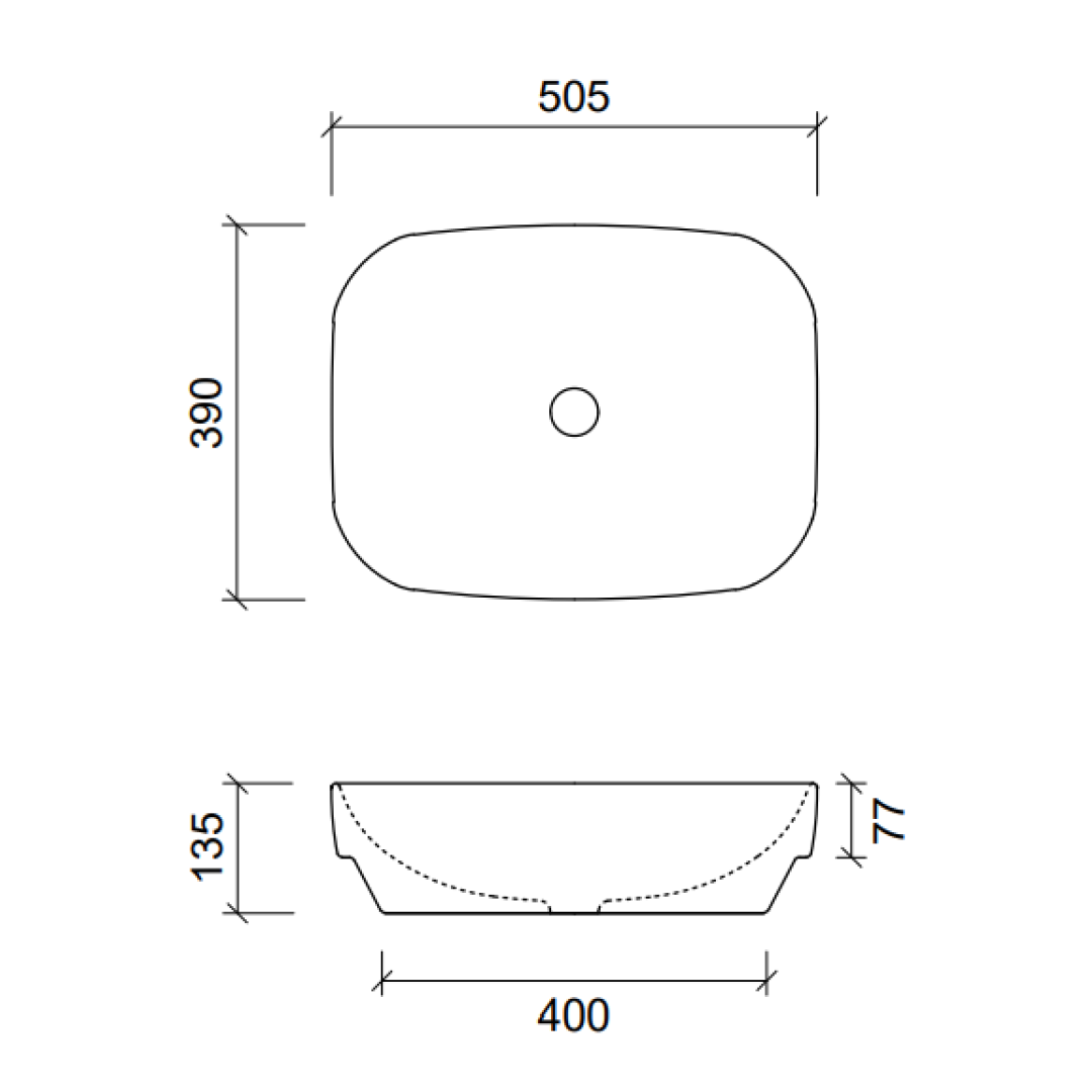 Timberline Lorenzo Inset Basin - Gloss White - LORBS500WGS