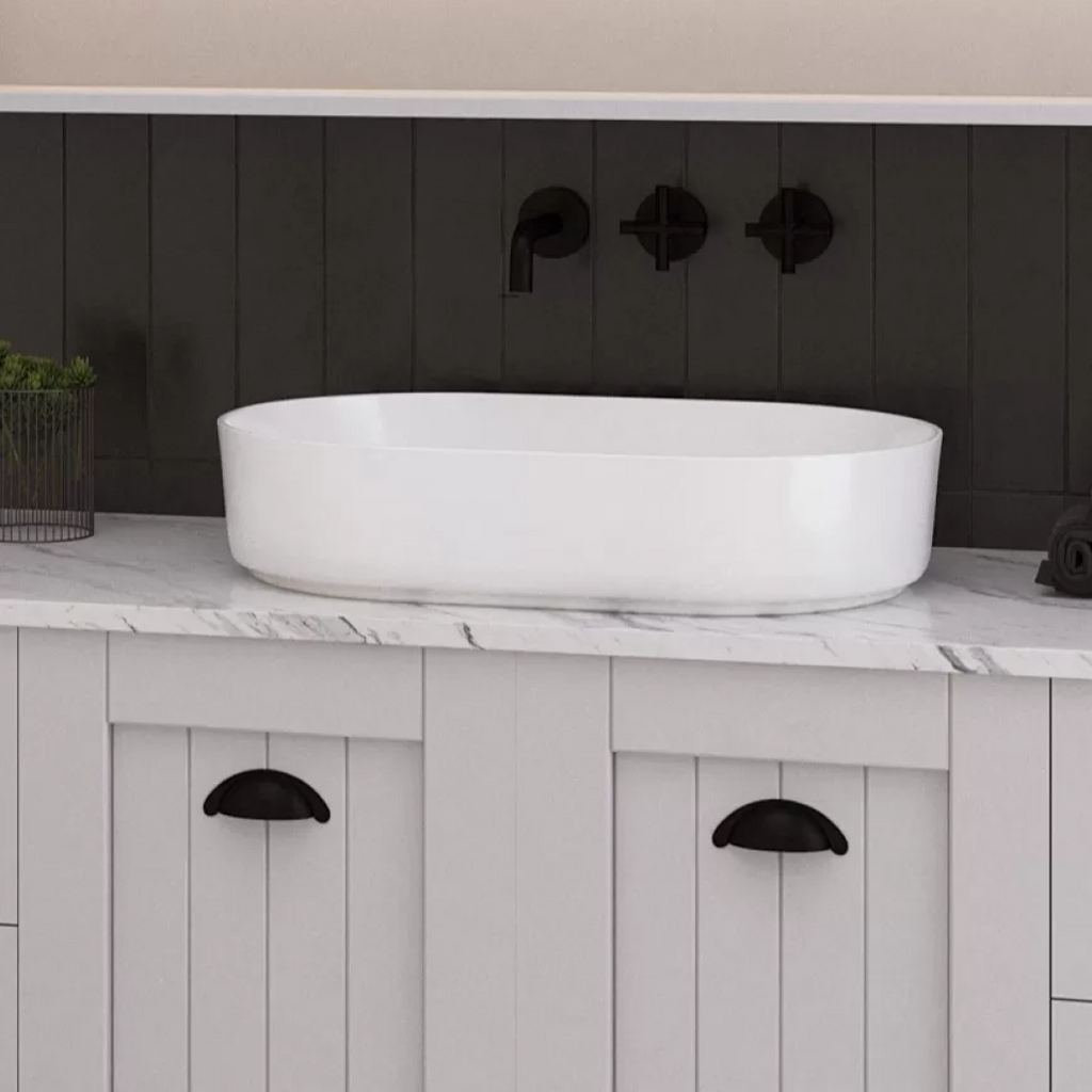 Timberline Myrtle Above Counter Basin - Gloss White - MYRBS550WGS