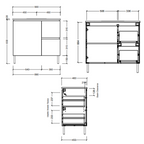 Timberline Nevada 900mm Freestanding On-Legs Vanity - Alpha Ceramic Top - NEVV900CAPHL