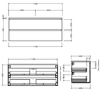 Timberline Nevada Plus 1200mm Wall Hung Vanity - Alpha Ceramic Top - NEVPV1200CAPHW