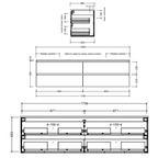 Timberline Nevada Plus Classic 1800mm Wall Hung Vanity - White Crystal Boulder SilkSurface Top - NVPCV1800DSSAW