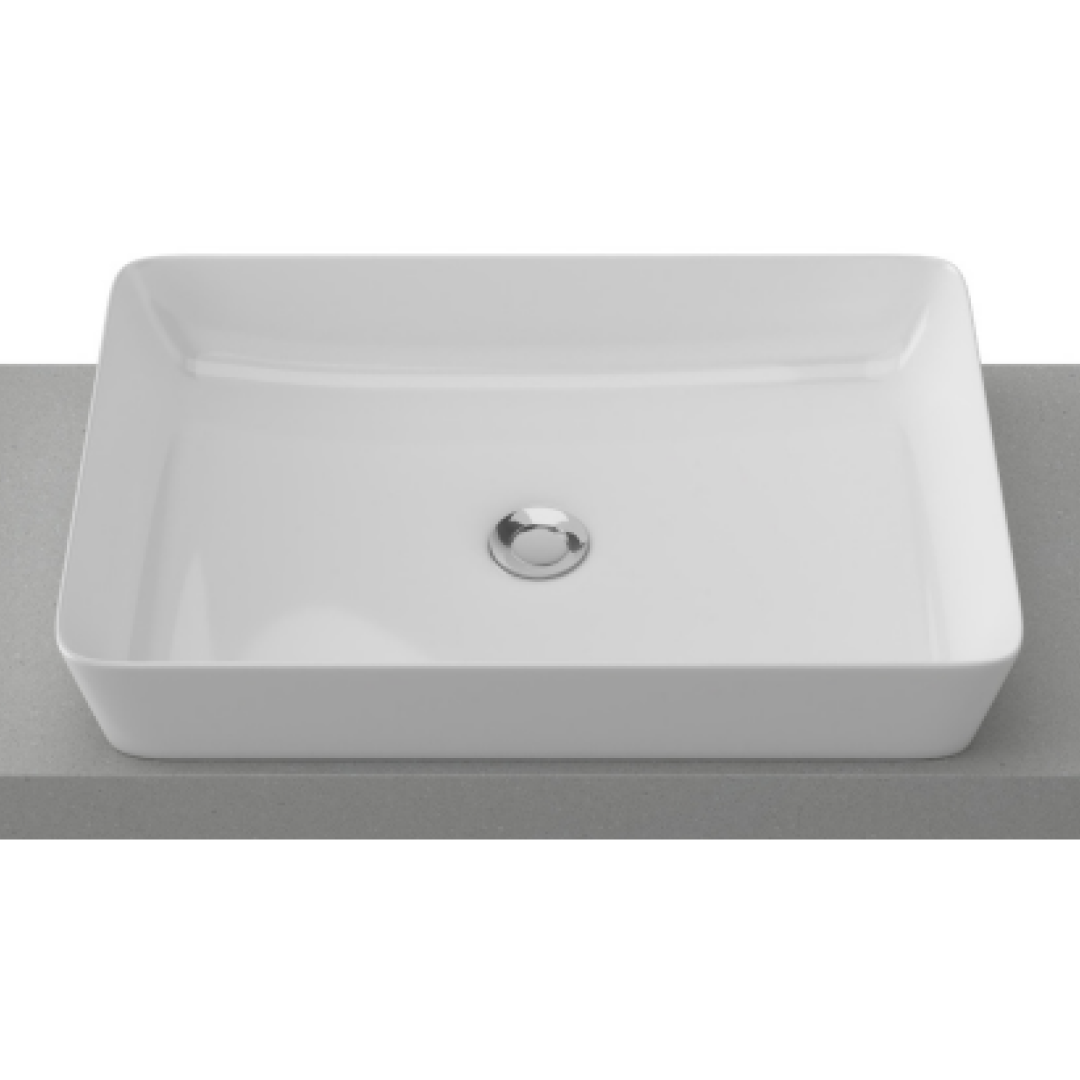 Timberline Quill Above Counter Basin - Gloss White - QUIBS600WGS