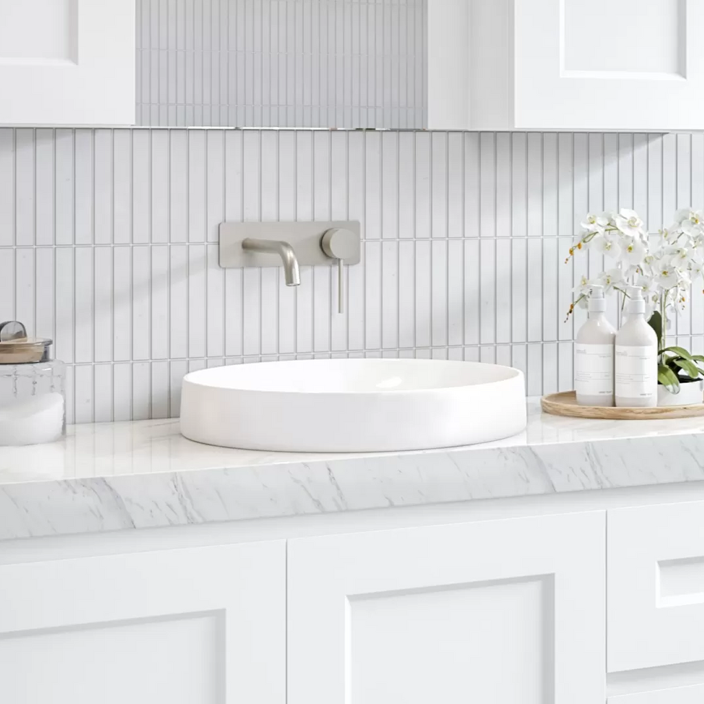 Timberline Radius Inset Basin - Gloss White - RADBS400WGS