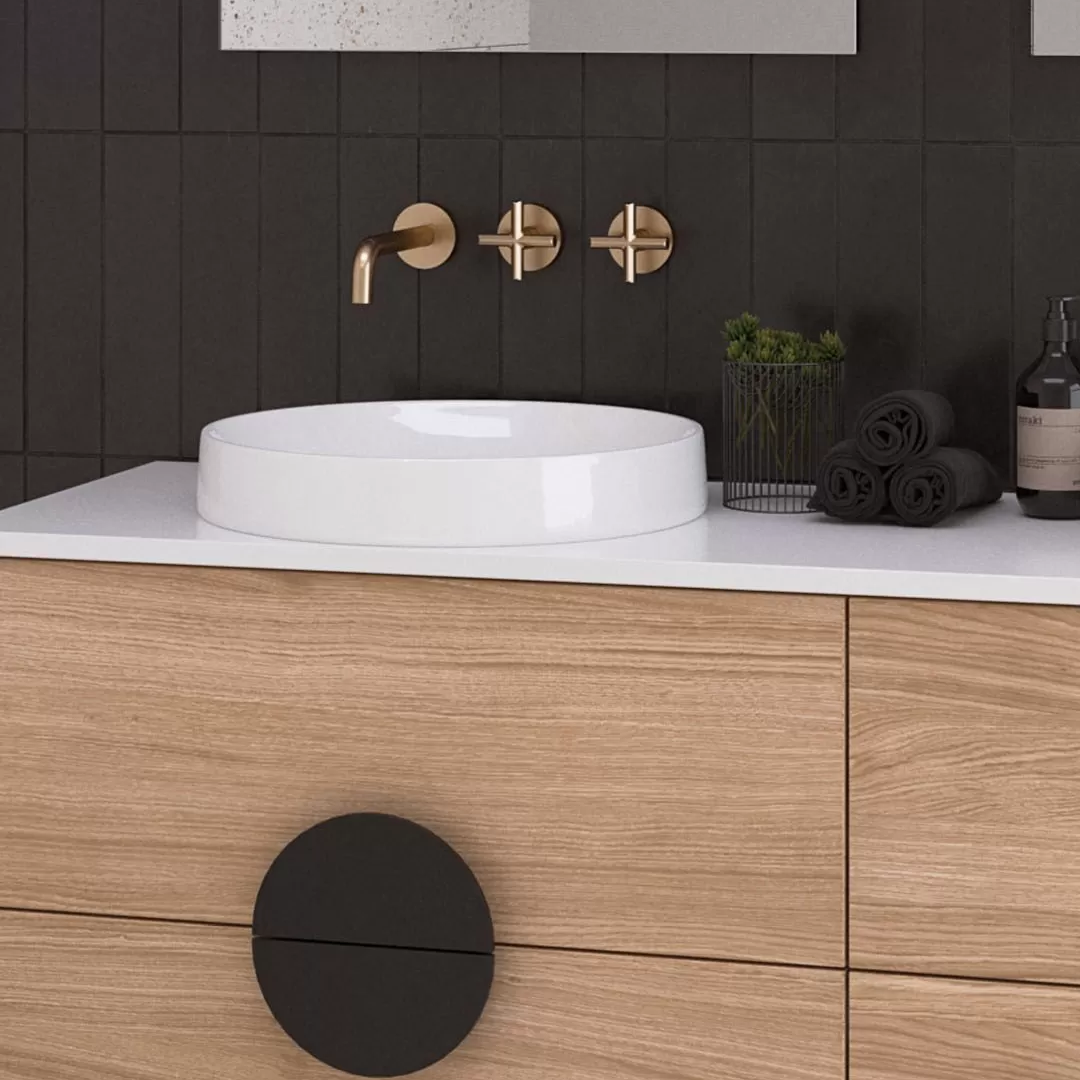 Timberline Raked Basin Timberline Radius Inset Basin - Gloss White - RADBS400WGS – Cass Brothers