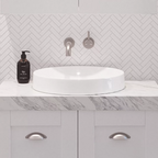 Timberline Radius Inset Basin - Gloss White - RADBS400WGS