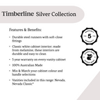 Timberline Nevada Classic 1500mm Wall Hung Vanity - Alpha Ceramic Top - NVCV1500CAPHW