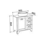 Timberline Windsor 900mm Freestanding Vanity - Alpha Top - WINV900CAPHF