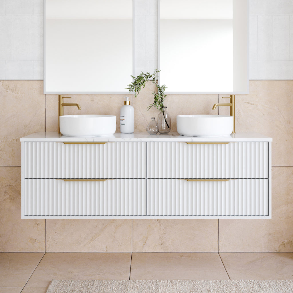 Timberline Emmett 1500 Wall Hung SilkSurface Top Vanity - EMMV1500DSSAW