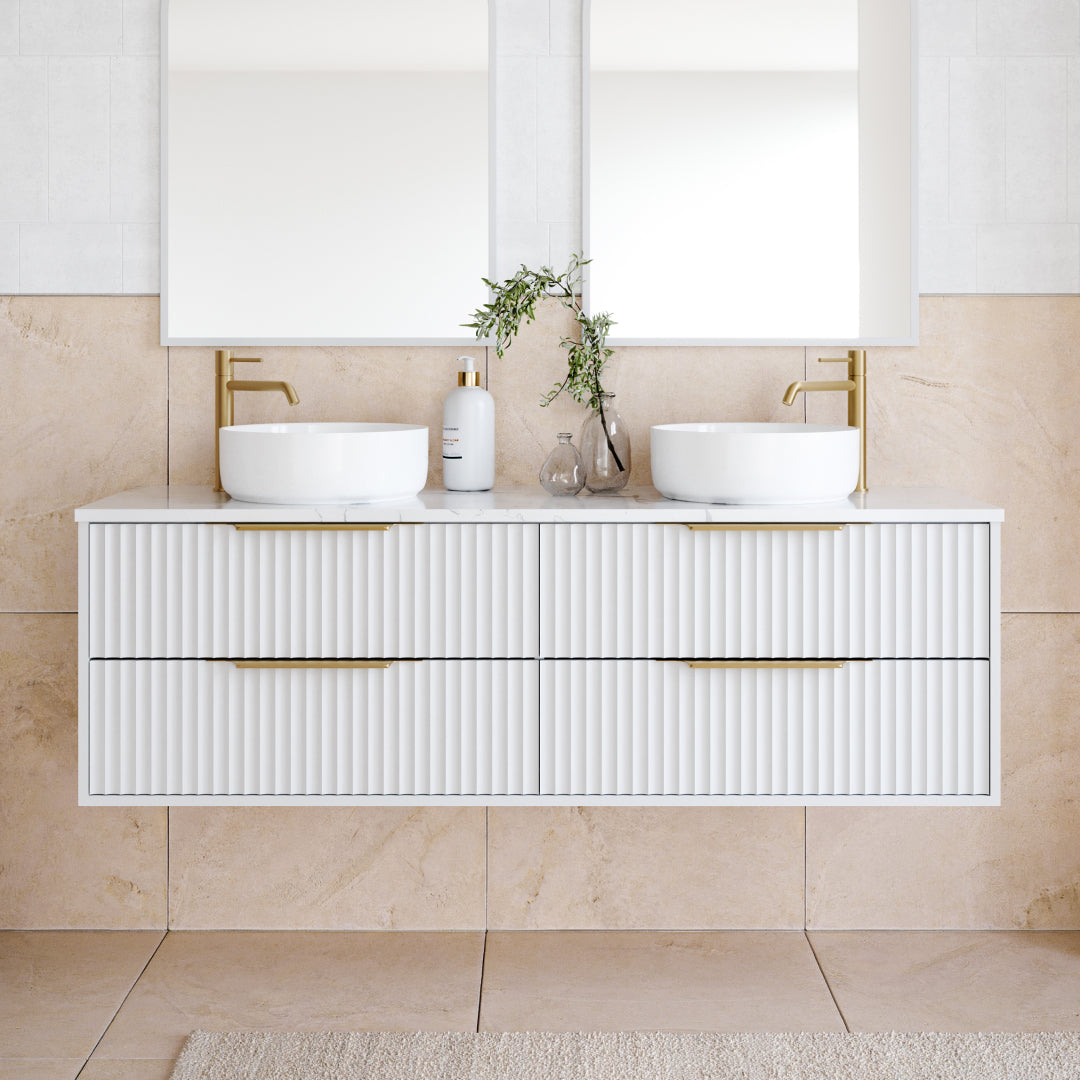 Timberline Emmett 1500 Wall Hung SilkSurface Top Vanity - EMMV1500DSSAW