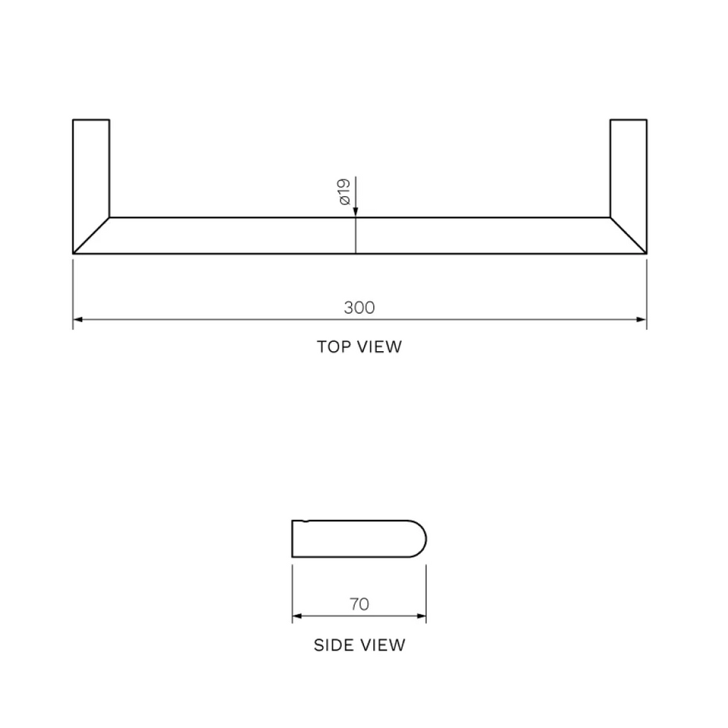 Parisi Tondo 300mm Towel Rail - Brushed Brass - TO.TR30.46