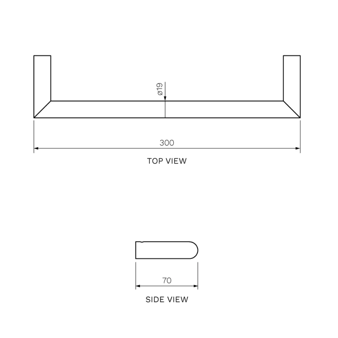 Parisi Tondo 300mm Towel Rail - Brushed Brass - TO.TR30.46