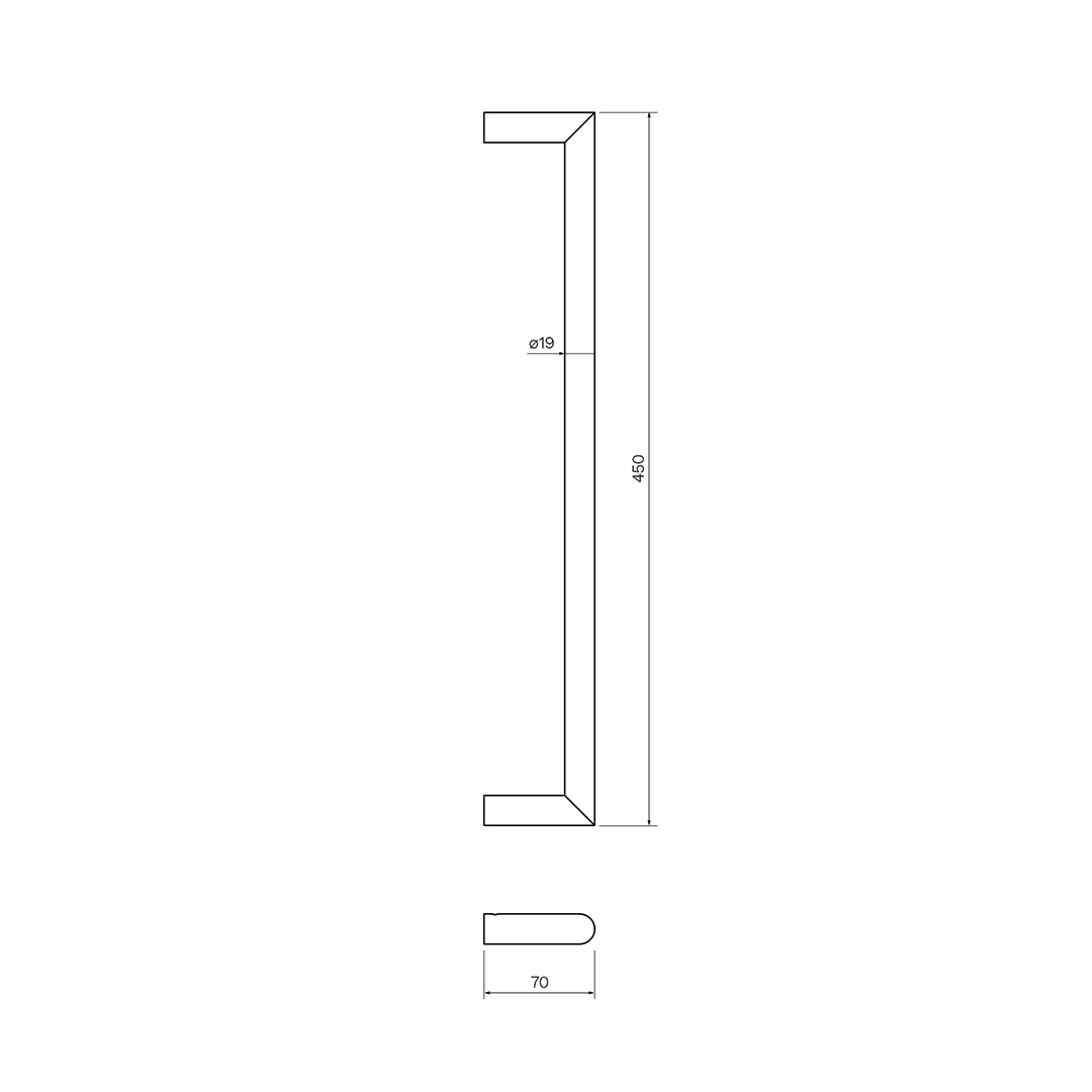 Parisi Tondo 450mm Towel Rail - Chrome - TO.TR45