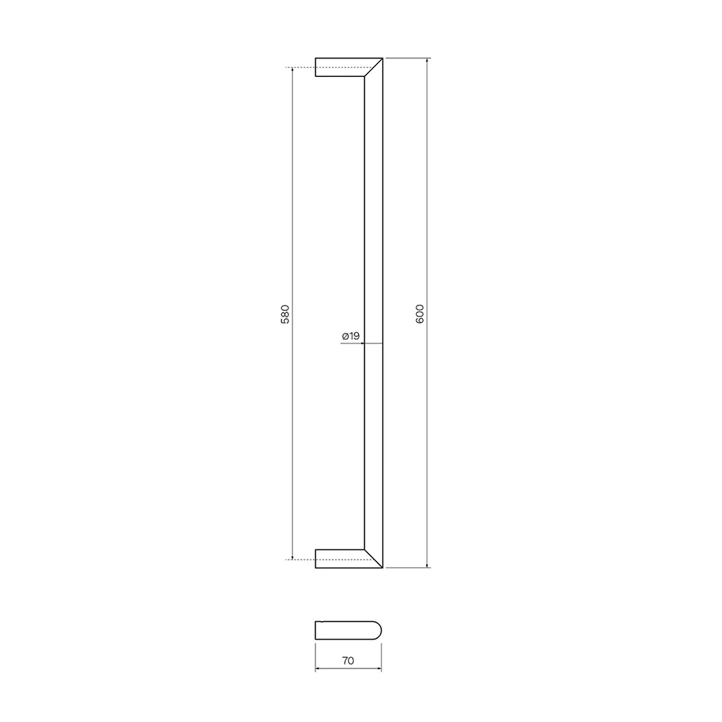 Parisi Tondo 600mm Towel Rail - Brushed Brass - TO.TR60.46