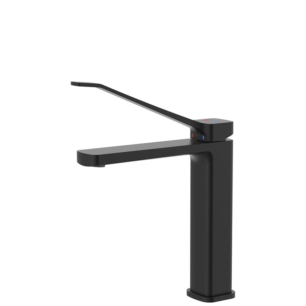 Fienza Tono Care Medium Basin Mixer, Matte Black - 233110DB