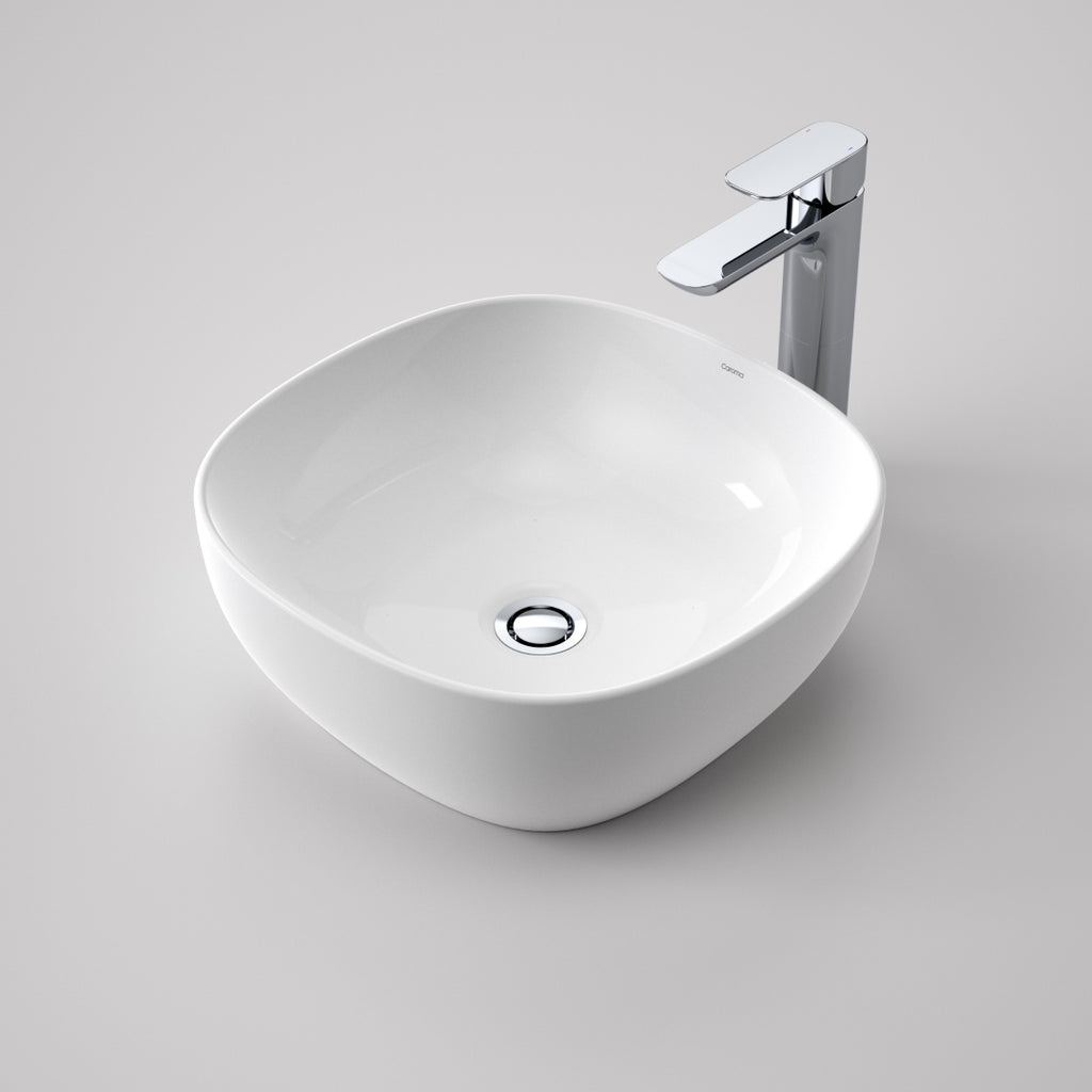 Caroma Tribute 400 Curved Square Above Counter Basin - White - 874800W