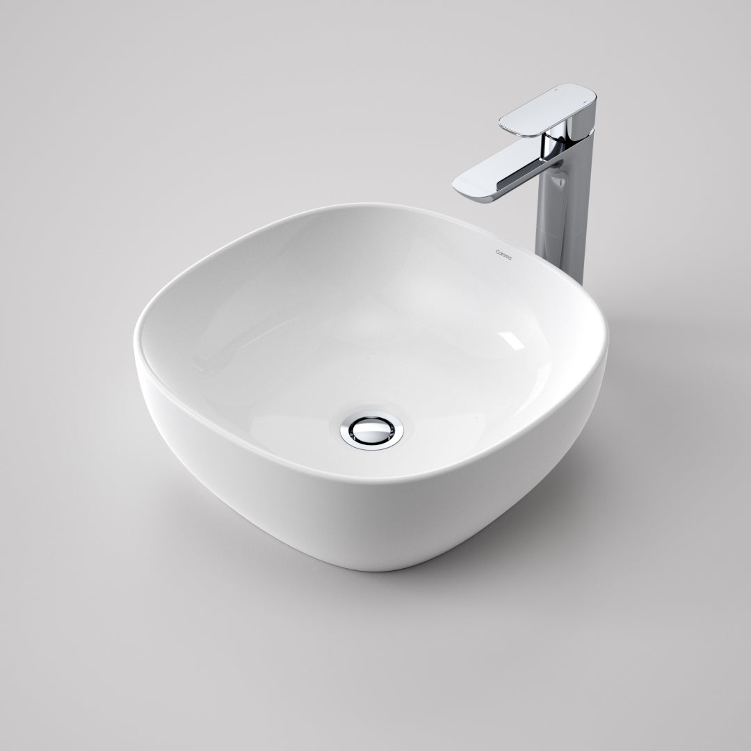 Caroma Tribute 400 Curved Square Above Counter Basin - White - 874800W