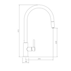 Turner Hastings Naples Pull Out Sink Mixer - Brushed Nickel - NA302PM-BN