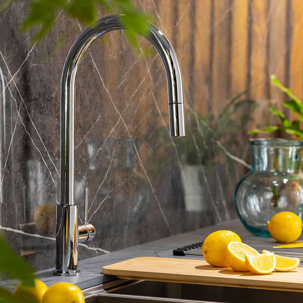 Turner Hastings Naples Pull Out Sink Mixer - Chrome - NA301PM-CH