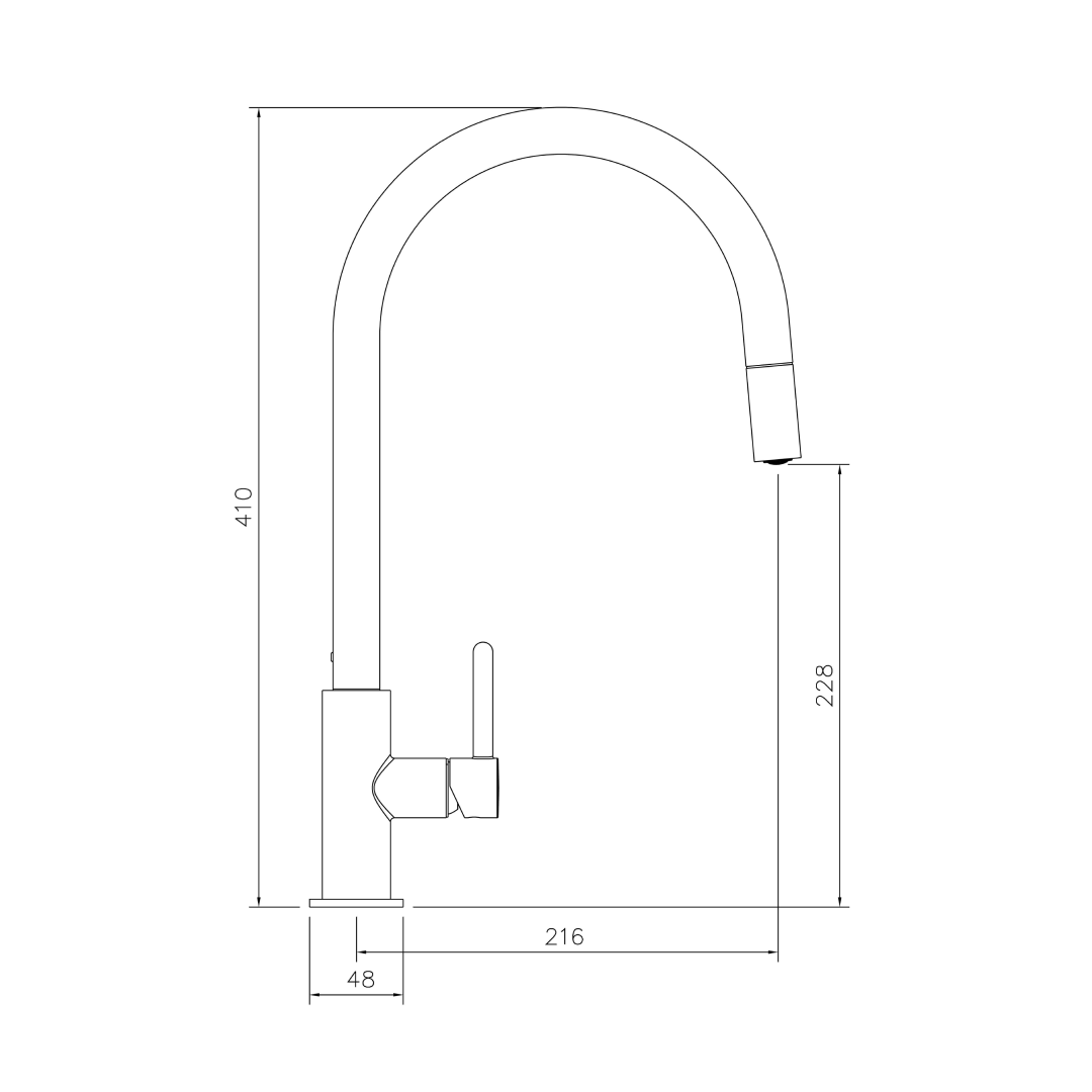 Turner Hastings Naples Pull Out Sink Mixer - Chrome - NA301PM-CH