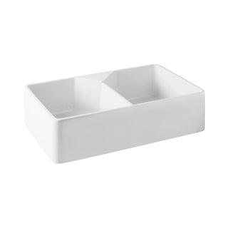 Turner Hastings Chester 80 x 50 Double Flat Front Fine Fireclay Butler Sink - 7408-NTH