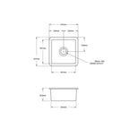 Turner Hastings Cuisine 46x46 Fine Fireclay Sink - Matte Black - CU46FS-MB