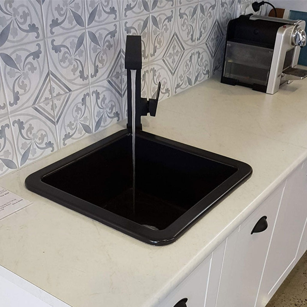 Turner Hastings Cuisine 46x46 Fine Fireclay Sink - Matte Black - CU46FS-MB
