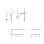 Turner Hastings Cuisine 68 x 48 Fine Fireclay Sink - Matte Black - CU68FS-MB