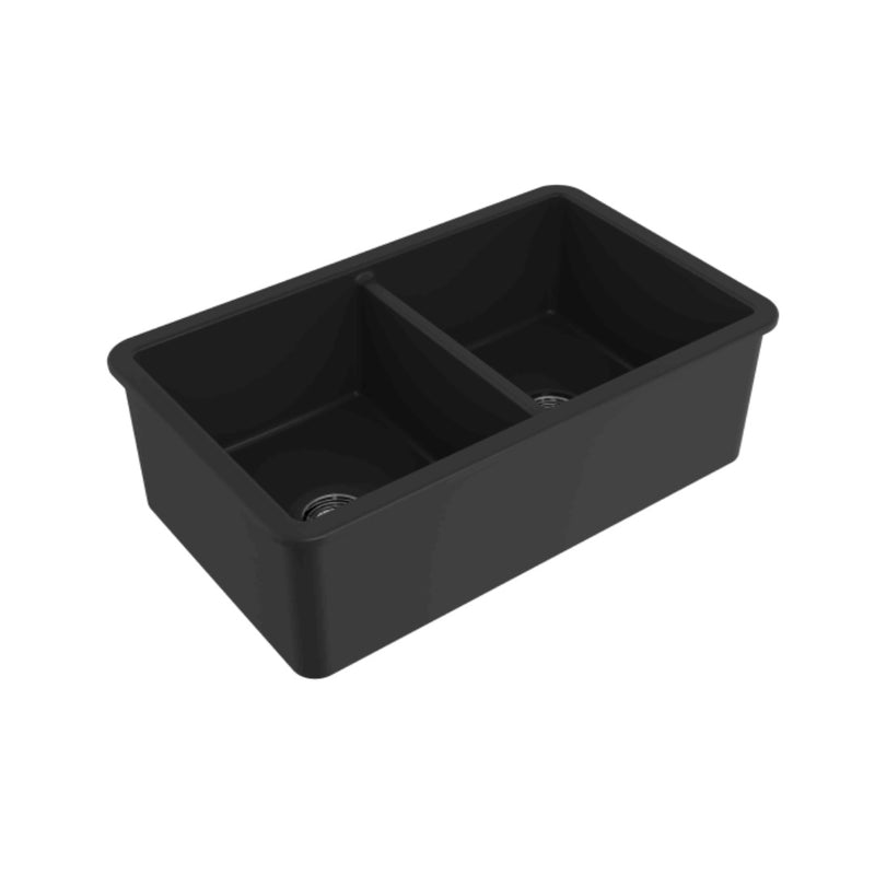 Turner Hastings Cuisine Double Fine Fireclay Matte Black Sink