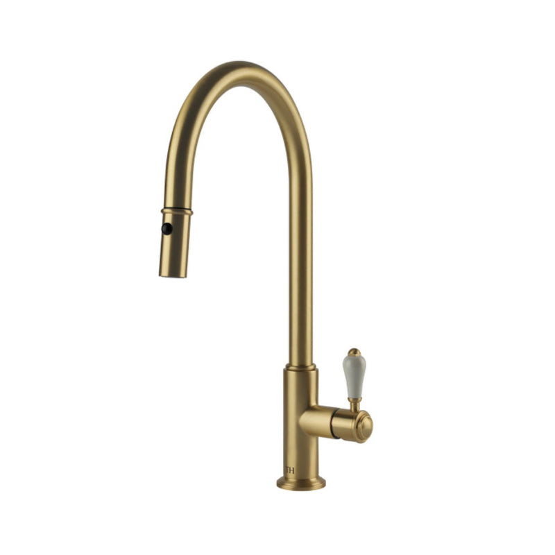 Turner Hastings Ludlow Pull Out Sink Mixer - Brushed Brass